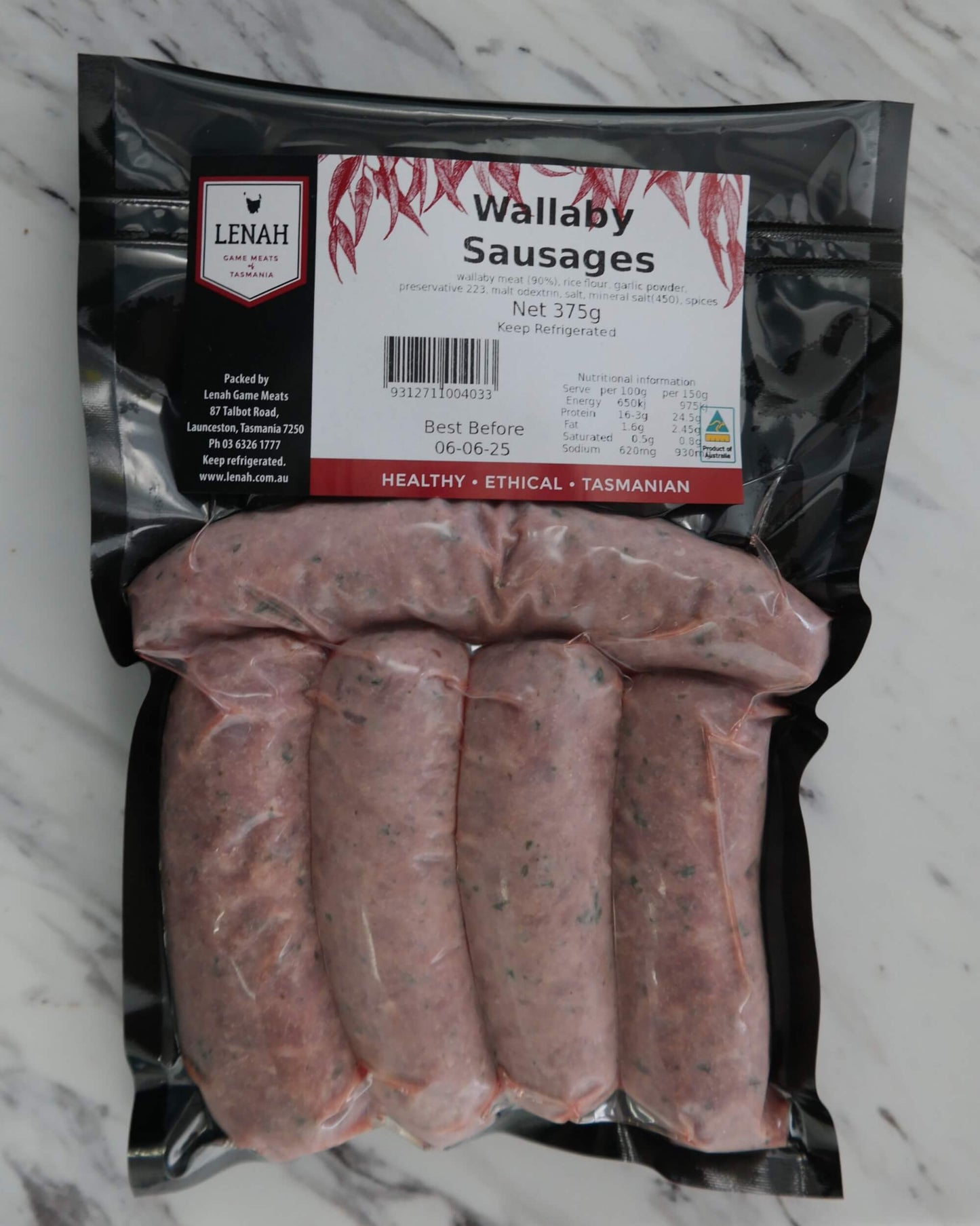 Wallaby Sausages 375gm