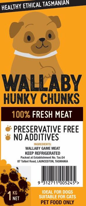Wallaby Hunky Chunks 1kg