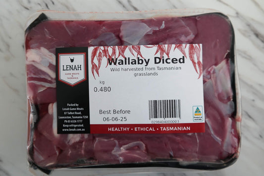 Diced Wallaby 500gm